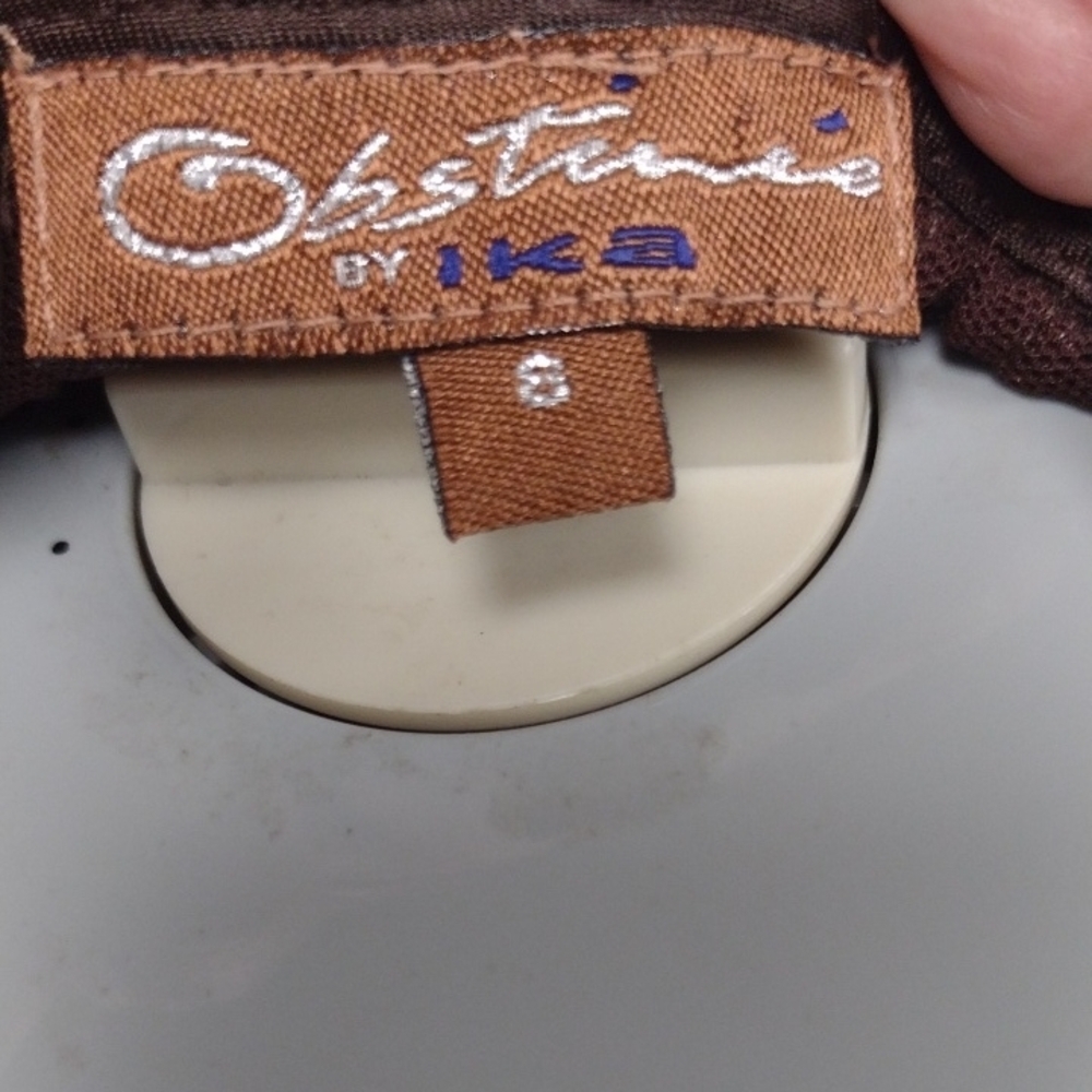 Brown Geometric Pattern Blazer With Textured Fini… - image 2